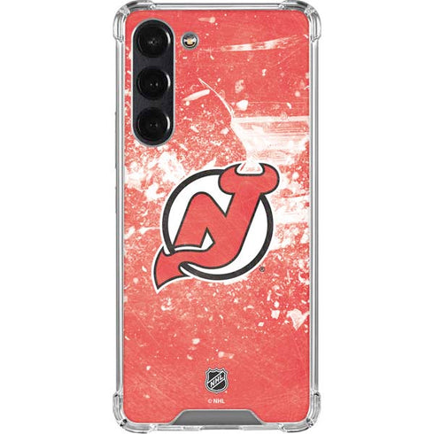 NHL New Jersey Devils Frozen Galaxy S24 FE Clear Case