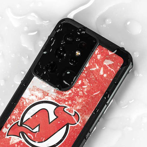 NHL New Jersey Devils Frozen Galaxy S24 Ultra Waterproof Case