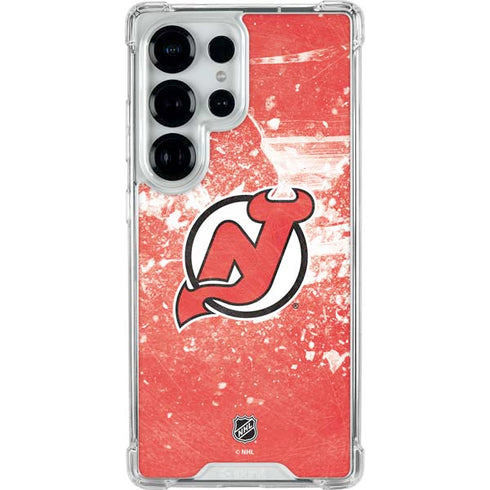NHL New Jersey Devils Frozen Galaxy S25 Ultra Clear Case