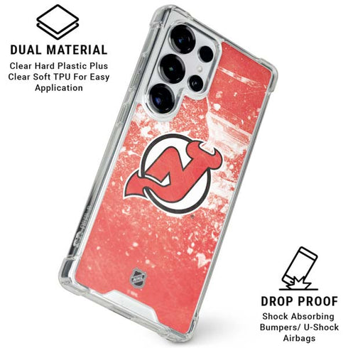 NHL New Jersey Devils Frozen Galaxy S26 Ultra Clear Case