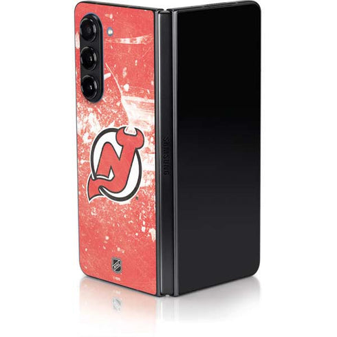 NHL New Jersey Devils Frozen Galaxy Z Fold5 5G Skin