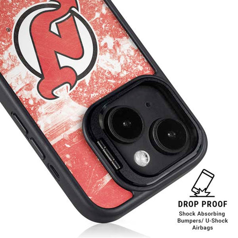 NHL New Jersey Devils Frozen iPhone 14 Plus Kickstand Case
