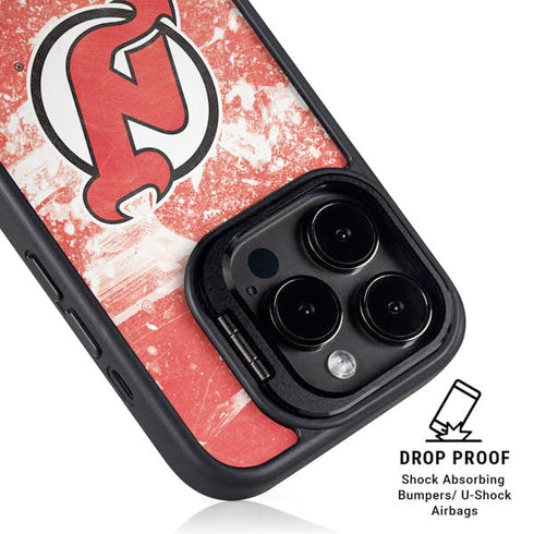 NHL New Jersey Devils Frozen iPhone 14 Pro Kickstand Case