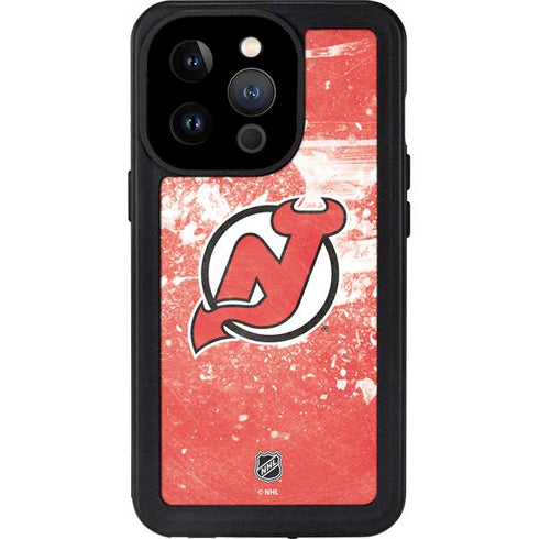 NHL New Jersey Devils Frozen iPhone 15 Pro Waterproof Case
