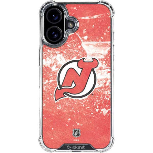 NHL New Jersey Devils Frozen iPhone 16 Plus Clear Case