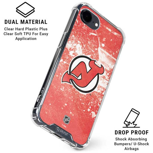 NHL New Jersey Devils Frozen iPhone 16e Clear Case