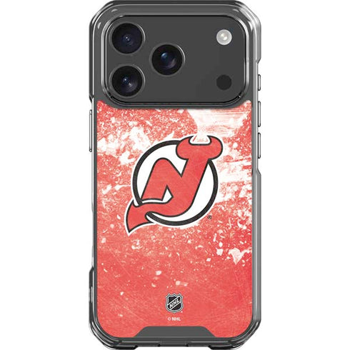 NHL New Jersey Devils Frozen iPhone 18 Pro Clear Case