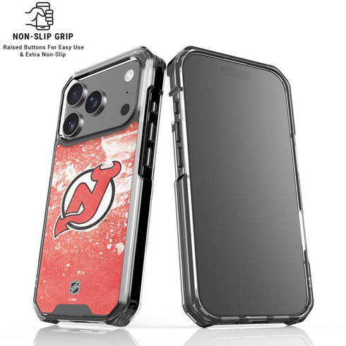 NHL New Jersey Devils Frozen iPhone 18 Pro Clear Case