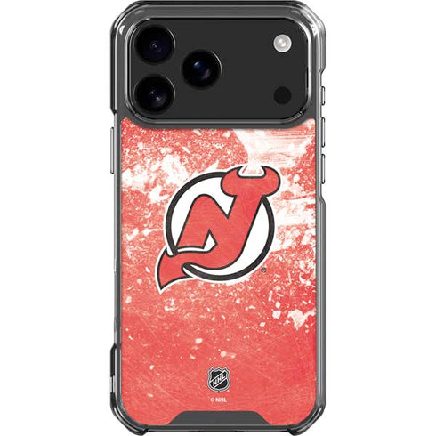 NHL New Jersey Devils Frozen iPhone 18 Pro Max Clear Case