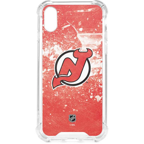 NHL New Jersey Devils Frozen iPhone XS Clear Case