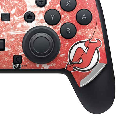 NHL New Jersey Devils Frozen Nintendo Switch 2 (2025) Pro Controller Skin