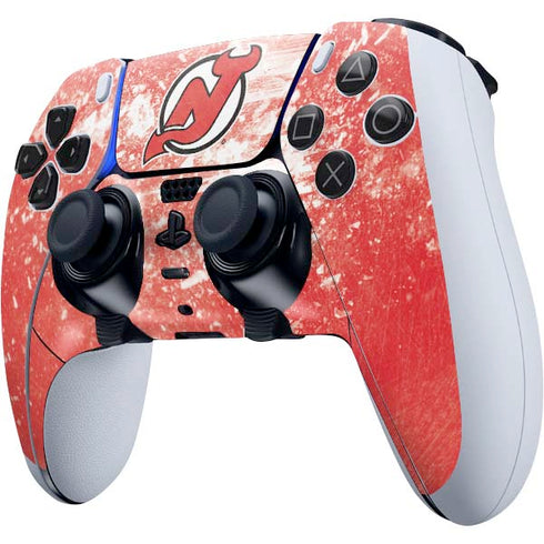 NHL New Jersey Devils Frozen PS5 DualSense Edge Pro Controller Skin