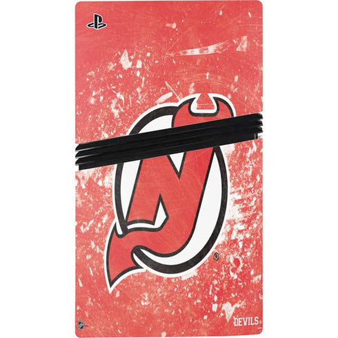 NHL New Jersey Devils Frozen PS5 Pro Bundle Skin