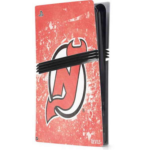 NHL New Jersey Devils Frozen PS5 Pro Console Skin