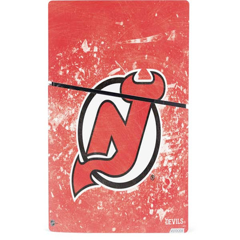 NHL New Jersey Devils Frozen PS5 Slim Digital Edition Console Skin