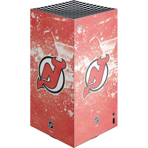 NHL New Jersey Devils Frozen XBox Series X Digital Edition Console Skin