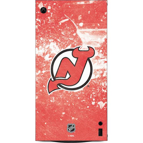 NHL New Jersey Devils Frozen XBox Series X Digital Edition Console Skin
