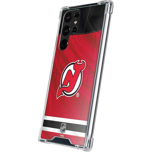 NHL New Jersey Devils Home Jersey Galaxy S23 Ultra Clear Case
