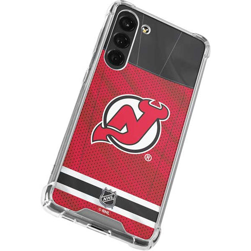 NHL New Jersey Devils Home Jersey Galaxy S24 FE Clear Case