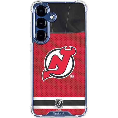 NHL New Jersey Devils Home Jersey Galaxy S25 Clear Case