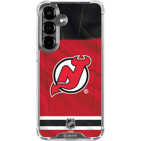 NHL New Jersey Devils Home Jersey Galaxy S26 Plus Clear Case
