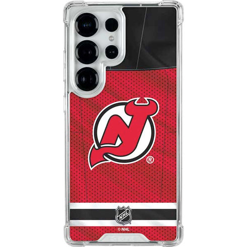 NHL New Jersey Devils Home Jersey Galaxy S26 Ultra Clear Case