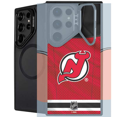 NHL New Jersey Devils Home Jersey Galaxy S26 Ultra Kickstand Case