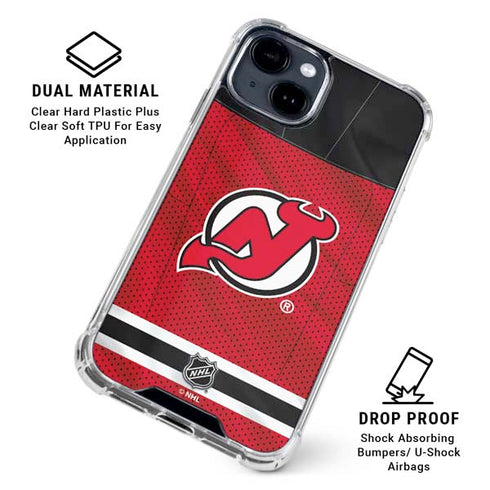 NHL New Jersey Devils Home Jersey iPhone 15 Clear Case