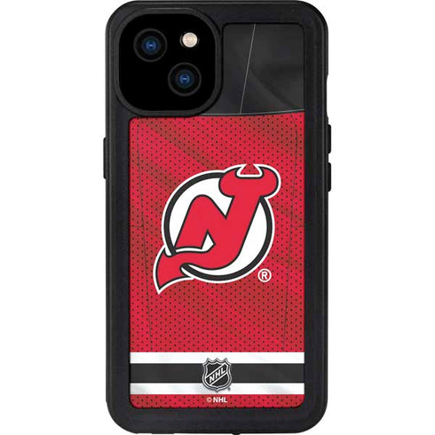 NHL New Jersey Devils Home Jersey iPhone 15 Plus Waterproof Case