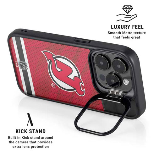 NHL New Jersey Devils Home Jersey iPhone 15 Pro Max Kickstand Case