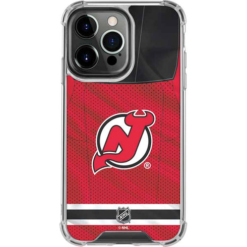 NHL New Jersey Devils Home Jersey iPhone 16 Pro Clear Case