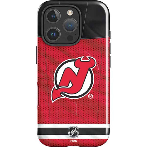 NHL New Jersey Devils Home Jersey iPhone 16 Pro Magsafe Impact Case