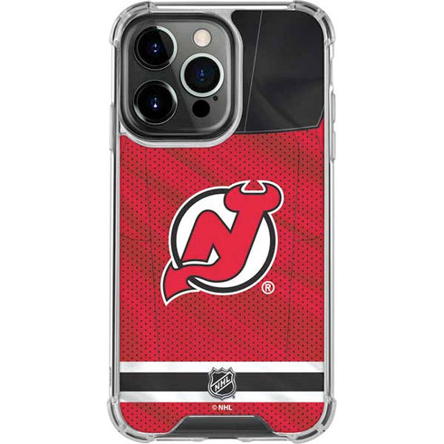 NHL New Jersey Devils Home Jersey iPhone 16 Pro Max Clear Case