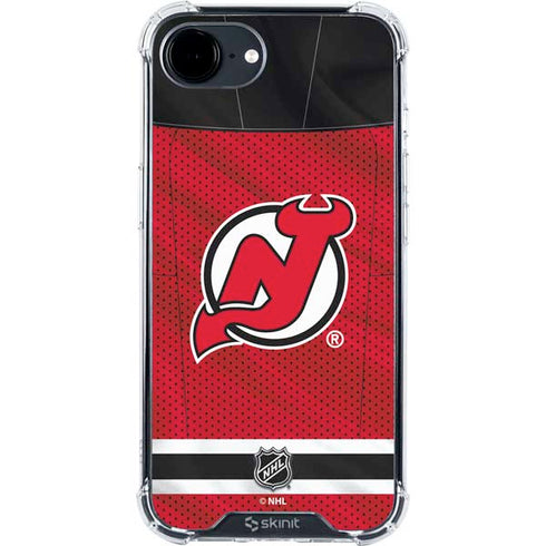 NHL New Jersey Devils Home Jersey iPhone 16e Clear Case