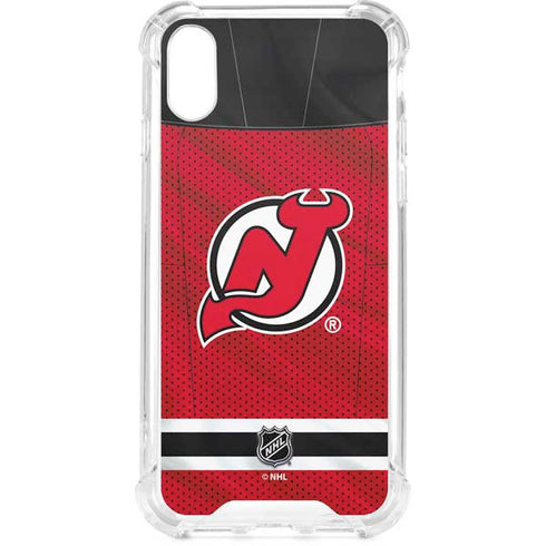NHL New Jersey Devils Home Jersey iPhone XS Clear Case