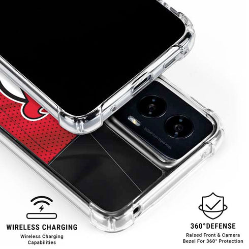 NHL New Jersey Devils Home Jersey Moto G Power 5G (2024) Clear Case