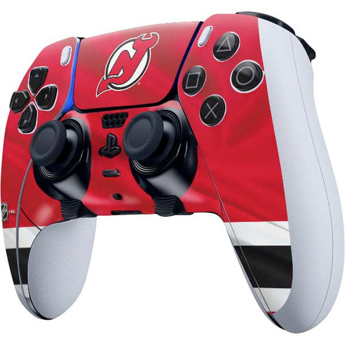 NHL New Jersey Devils Home Jersey PS5 DualSense Edge Pro Controller Skin