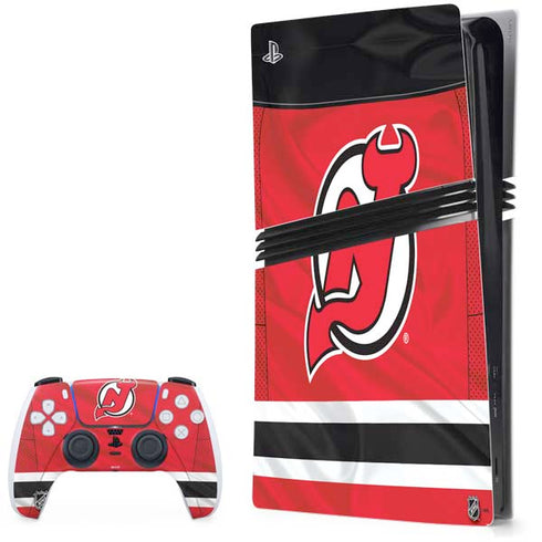 NHL New Jersey Devils Home Jersey PS5 Pro Bundle Skin
