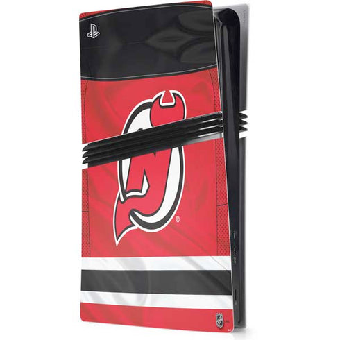 NHL New Jersey Devils Home Jersey PS5 Pro Console Skin