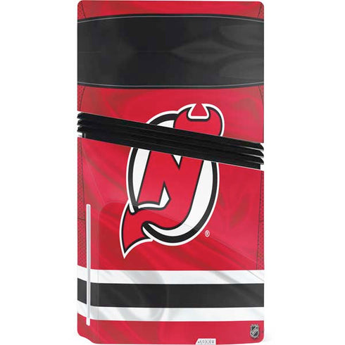 NHL New Jersey Devils Home Jersey PS5 Pro Disk Console Skin