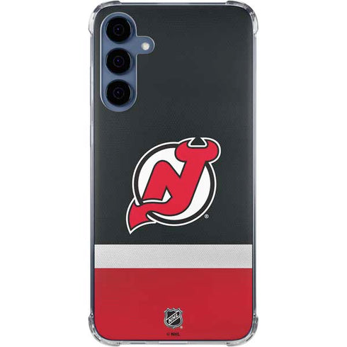 NHL New Jersey Devils Jersey Galaxy A55 5G Clear Case