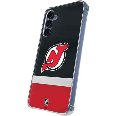 NHL New Jersey Devils Jersey Galaxy A55 5G Clear Case