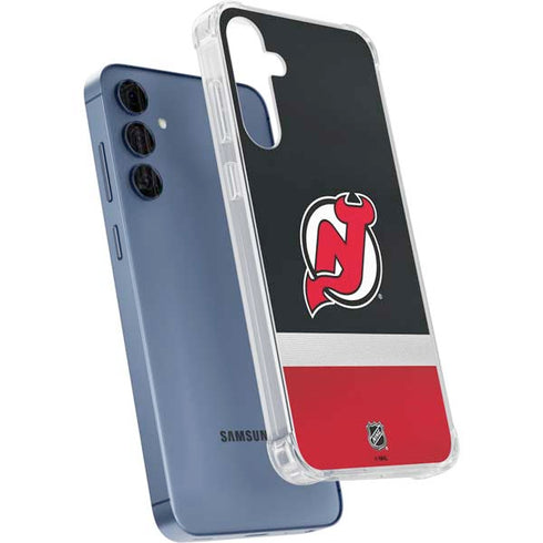 NHL New Jersey Devils Jersey Galaxy A55 5G Clear Case