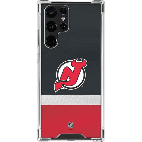 NHL New Jersey Devils Jersey Galaxy S23 Ultra Clear Case