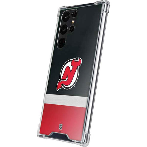 NHL New Jersey Devils Jersey Galaxy S23 Ultra Clear Case