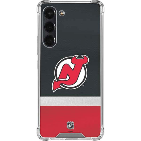 NHL New Jersey Devils Jersey Galaxy S24 FE Clear Case