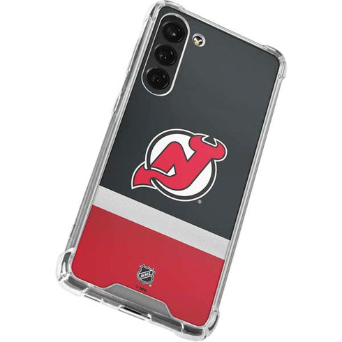 NHL New Jersey Devils Jersey Galaxy S24 FE Clear Case