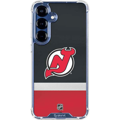 NHL New Jersey Devils Jersey Galaxy S25 Plus Clear Case