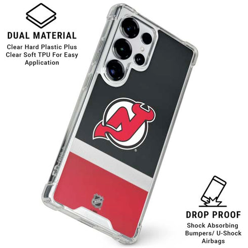 NHL New Jersey Devils Jersey Galaxy S25 Ultra Clear Case