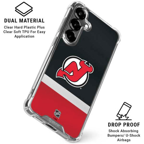 NHL New Jersey Devils Jersey Galaxy S26 Clear Case